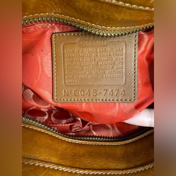 Coach Vintage Camel Leather Suede Satchel Bag - Picture 13 of 15